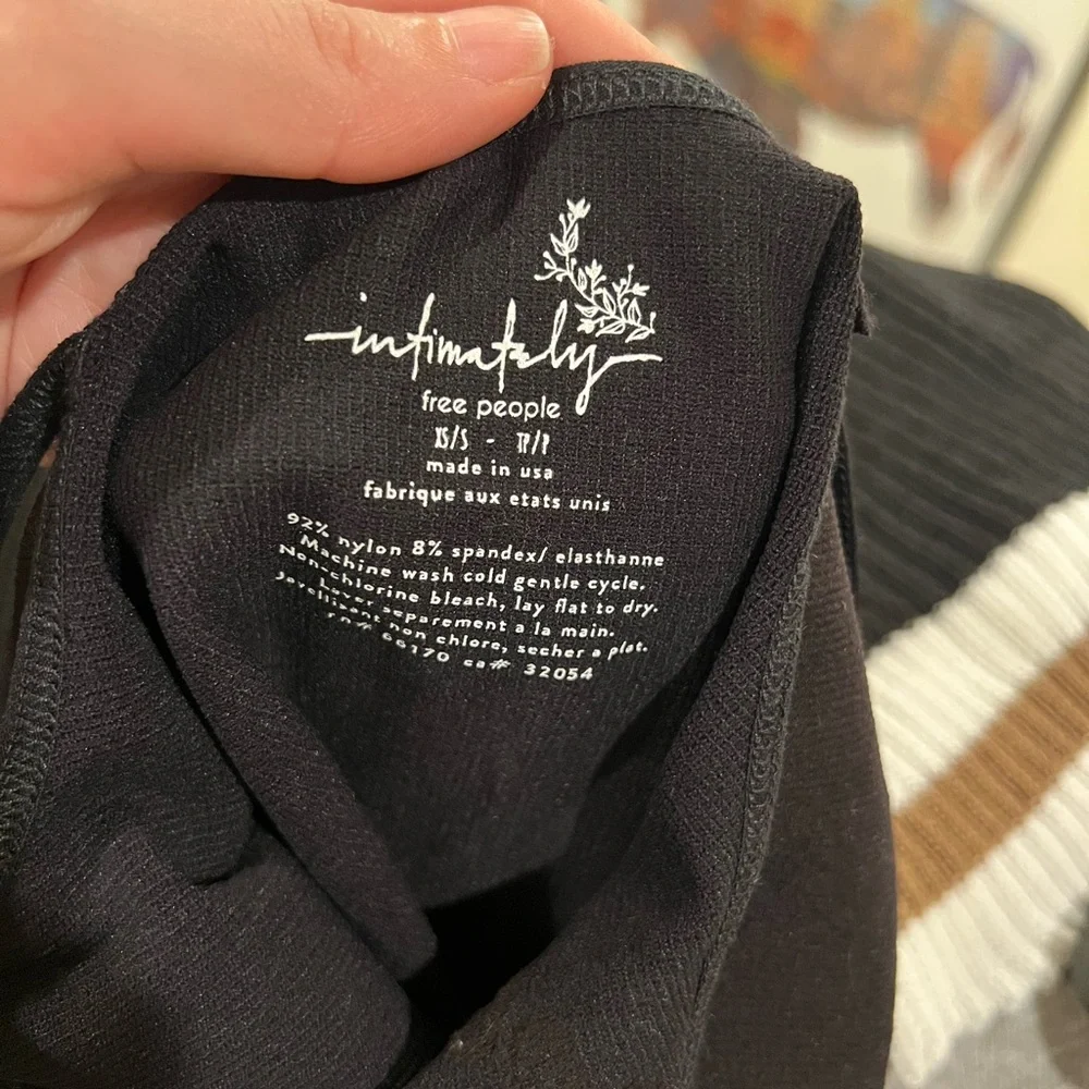 Free People High Neck Black Lace Bodysuit